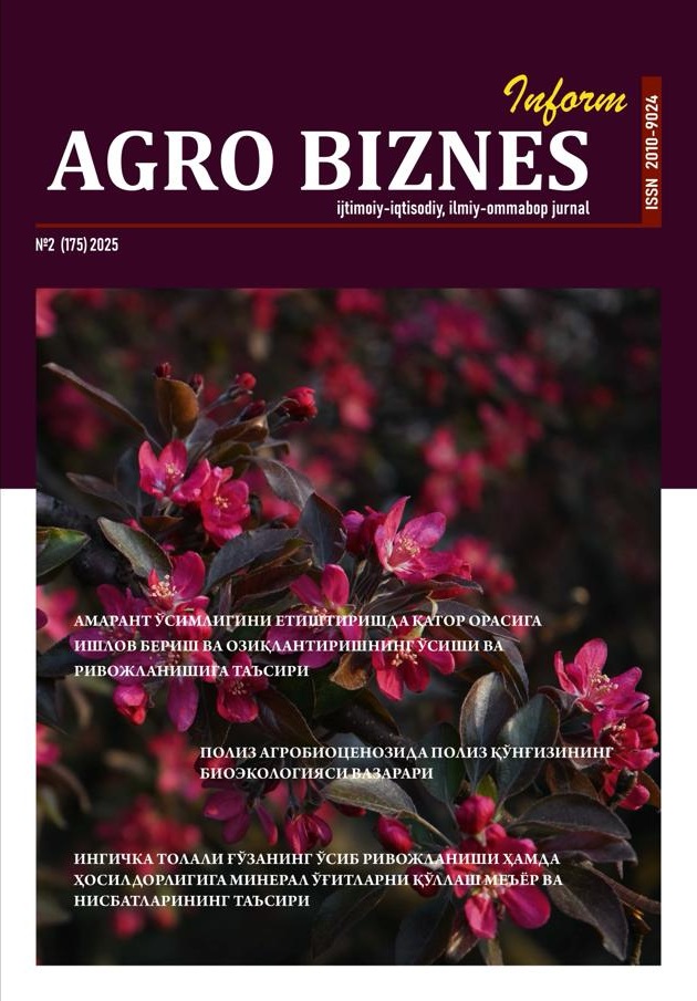 					View Vol. 4 No. 2 (2025): AGRO BIZNES INFORM JOURNAL
				